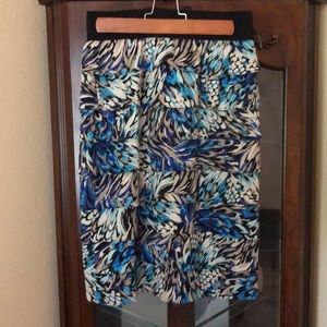 Zippered ruffled skirt